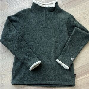 Kuhl Olive and Cream Fleece Jacket